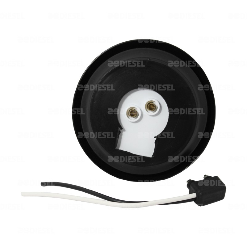 PLAFÓN 12/24V 1 LED 2 1/2" ÁMBAR NEÓN GOMA FIJA