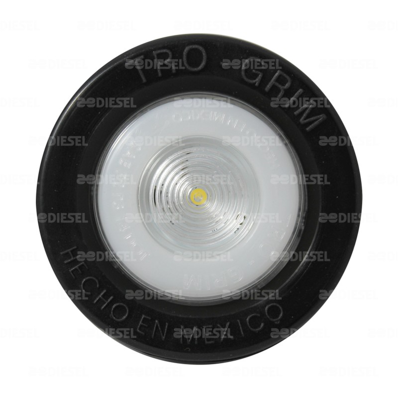 PLAFÓN 12/24V 1 LED 2 1/2" BLANCO NEÓN GOMA FIJA