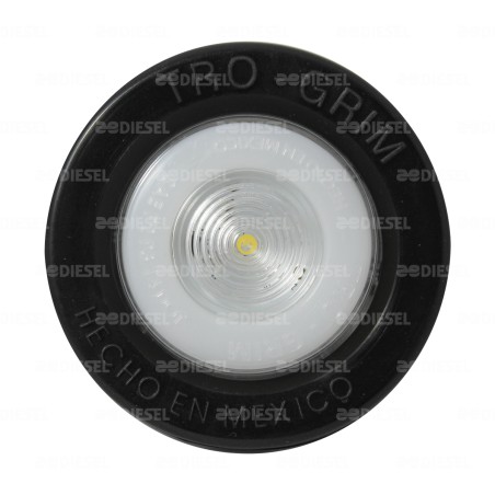 PLAFÓN 12/24V 1 LED 2 1/2" BLANCO NEÓN GOMA FIJA