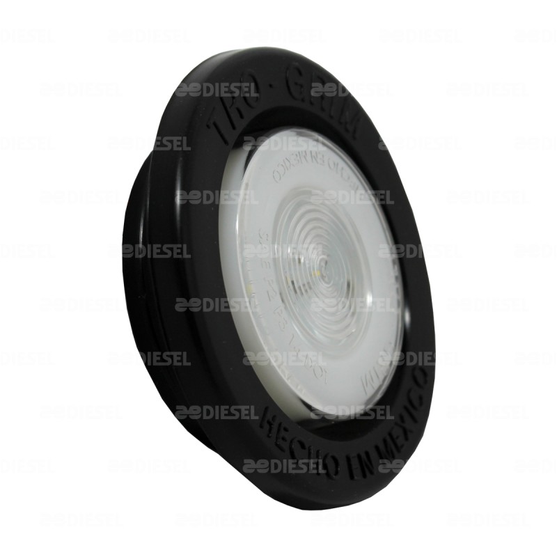 PLAFÓN 12/24V 1 LED 2 1/2" BLANCO NEÓN GOMA FIJA