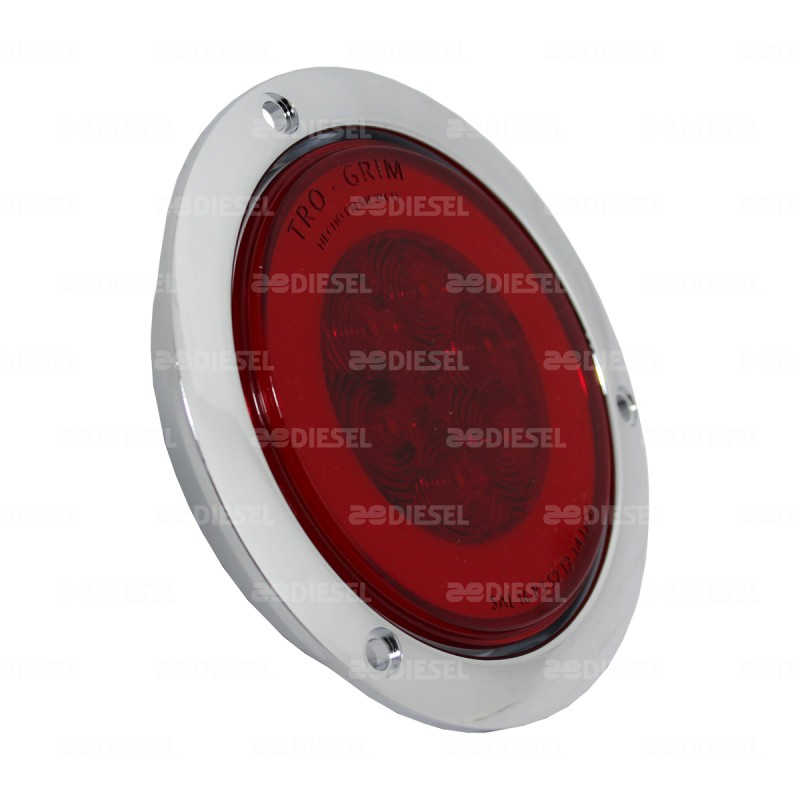 PLAFÓN 12/24V 6 LED 4" ROJO NEÓN CROMADO ALTA/BAJA/FIJA