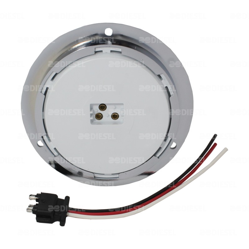 PLAFÓN 12/24V 6 LED 4" ROJO NEÓN CROMADO ALTA/BAJA/FIJA