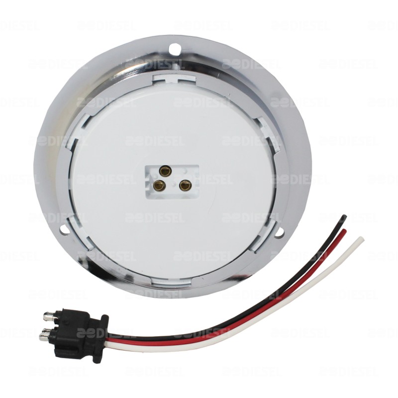 PLAFÓN 12/24V 6 LED 4" ÁMBAR NEÓN CROMADO ALTA/BAJA/FIJA
