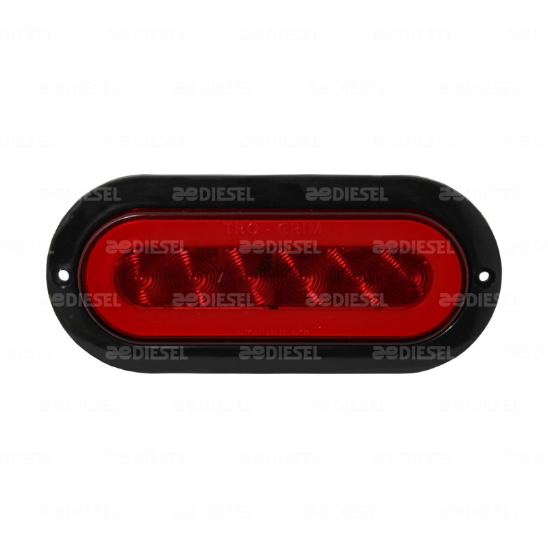 PLAFÓN 12/24V 6 LED OVALADO ROJO NEÓN NEGRO ALTA/BAJA/FIJA
