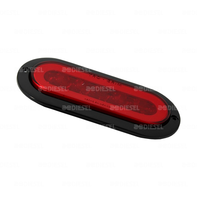 PLAFÓN 12/24V 6 LED OVALADO ROJO NEÓN NEGRO ALTA/BAJA/FIJA