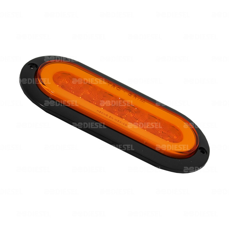 PLAFÓN 12/24V 6 LED OVALADO ÁMBAR NEÓN NEGRO ALTA/BAJA/FIJA
