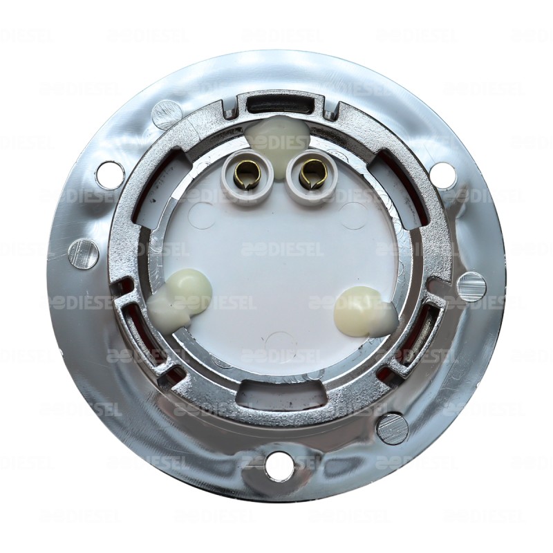 PLAFÓN 12/24V 6 LED 2 1/2"  ÁMBAR CROMADO FIJA