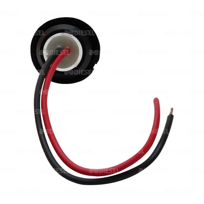 PILOTO 12V/24V 3 LED 3/4" BLANCO GOMA FIJA