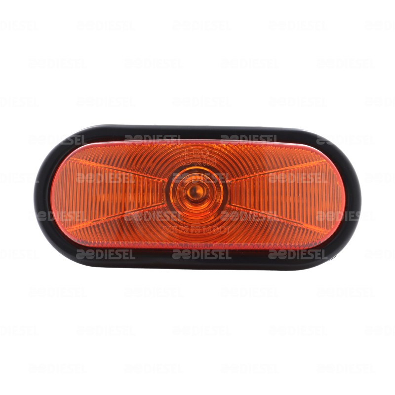 PLAFÓN 12V 1 LED OVALADO ÁMBAR GOMA ALTA/BAJA/FIJA