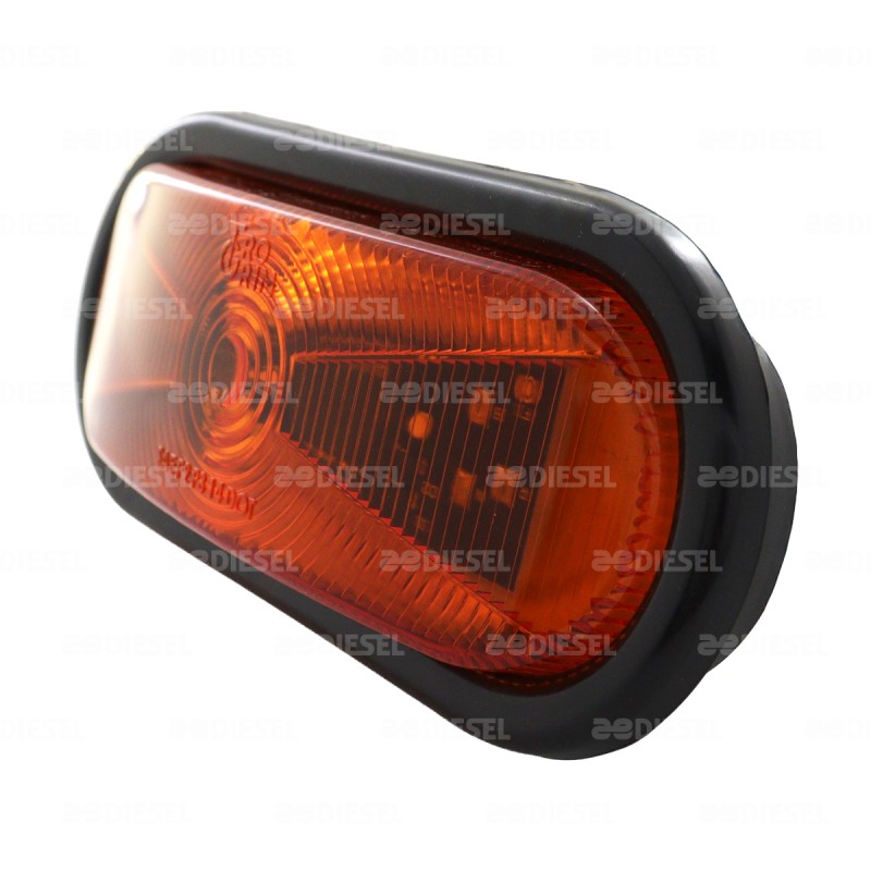 PLAFÓN 12V 1 LED OVALADO ÁMBAR GOMA ALTA/BAJA/FIJA