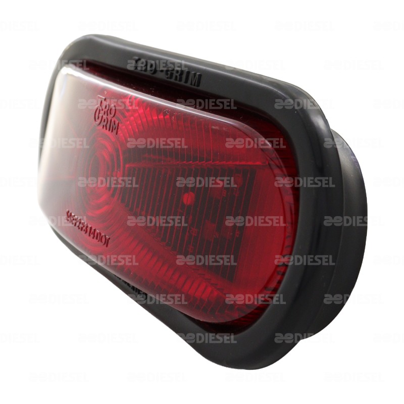 PLAFÓN 12V 1 LED OVALADO ROJO GOMA ALTA/BAJA/FIJA