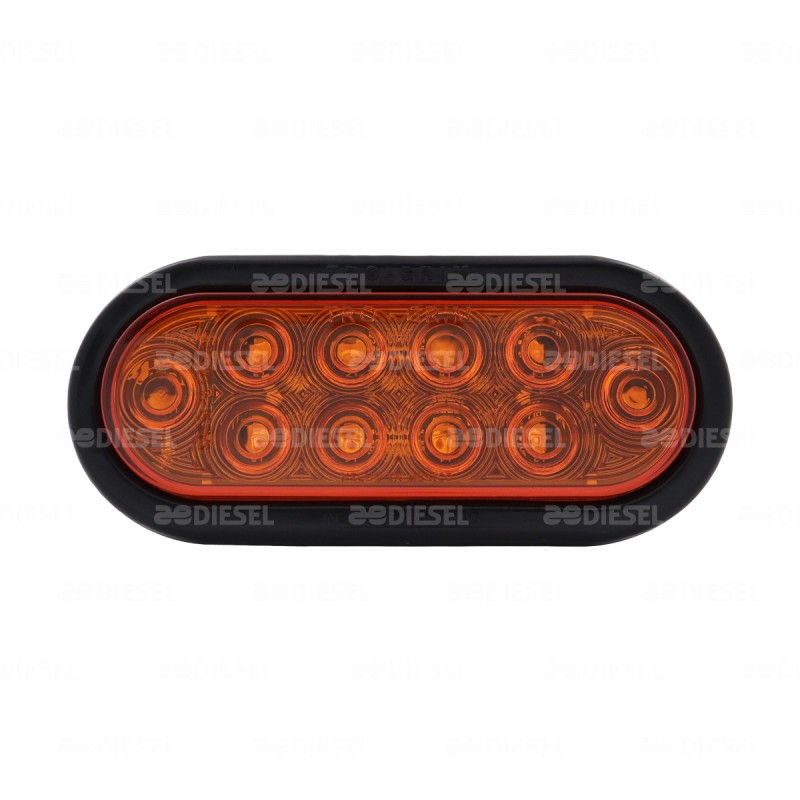 PLAFÓN 12/24V 10 LED OVALADO ÁMBAR GOMA ALTA/BAJA/FIJA