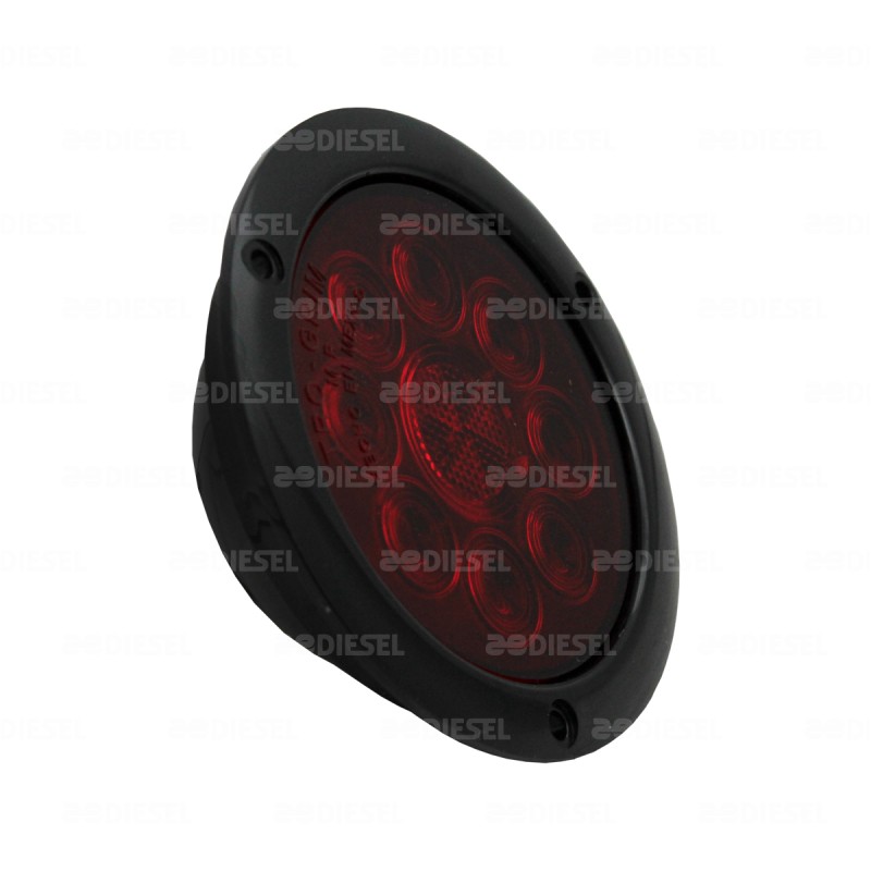 PLAFÓN 12/24V 8LED ROJO B/ NEG ESTRO DESCONTINUADO