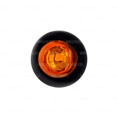 PILOTO 12V/24V 3 LED 3/4" ÁMBAR GOMA FIJA