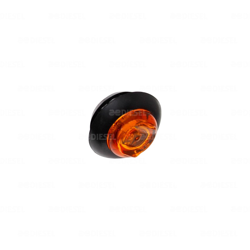 PILOTO 12V/24V 3 LED 3/4" ÁMBAR GOMA FIJA