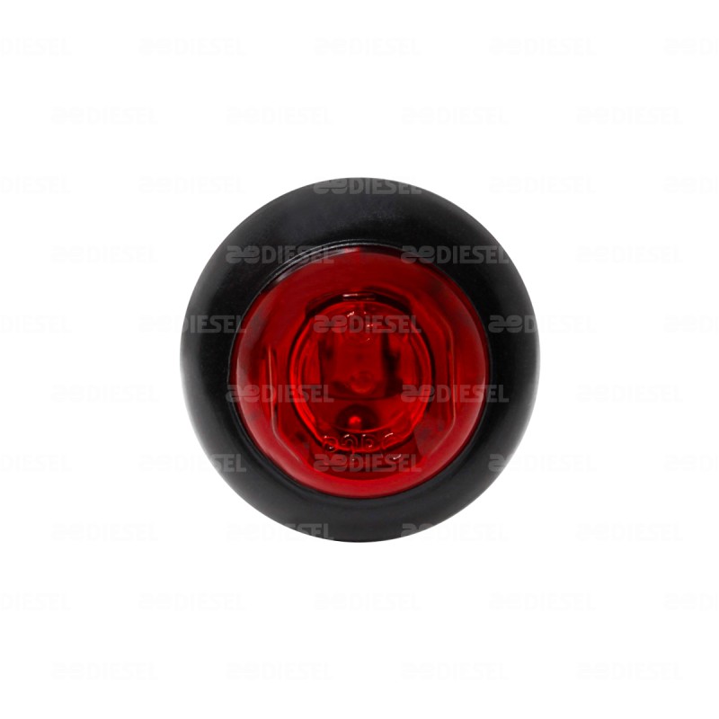 PILOTO 12V/24V 3 LED 3/4" ROJO GOMA FIJA