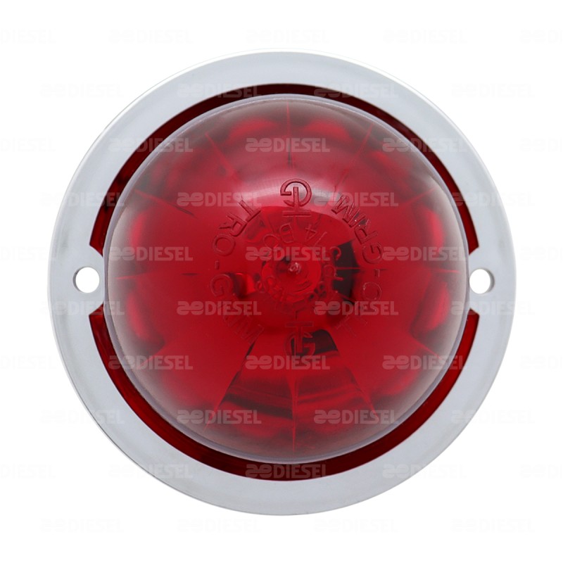 PLAFÓN 12/24V PUNTA ZEPELIN CROMADO ROJO ESTROBO