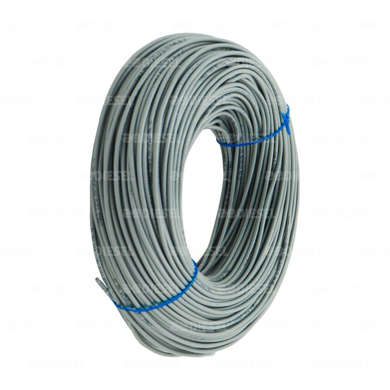 CABLE #18 PLASTICO FLEX 100MT GRIS