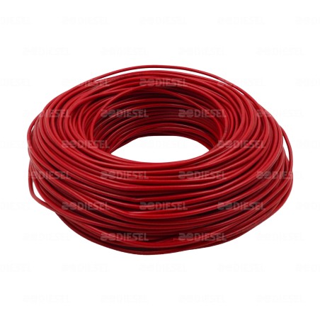 CABLE #14 PLASTICO 100MT ROJO