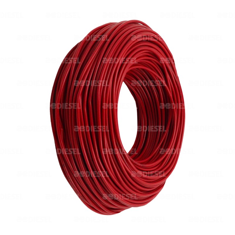 CABLE #14 PLASTICO 100MT ROJO
