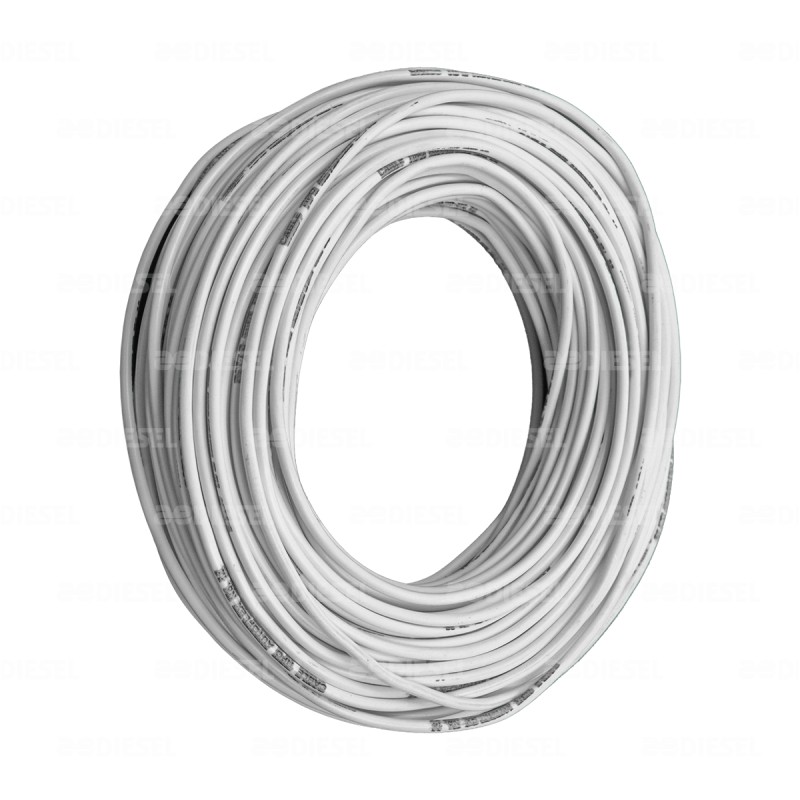CABLE #14 PLASTICO ROLLO 50MTS BLANCO