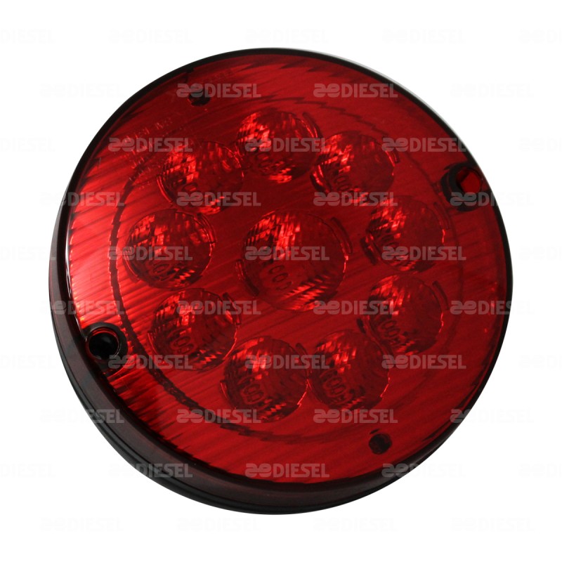 PLAFÓN 12V/24V LED ROJO 155MM 7615