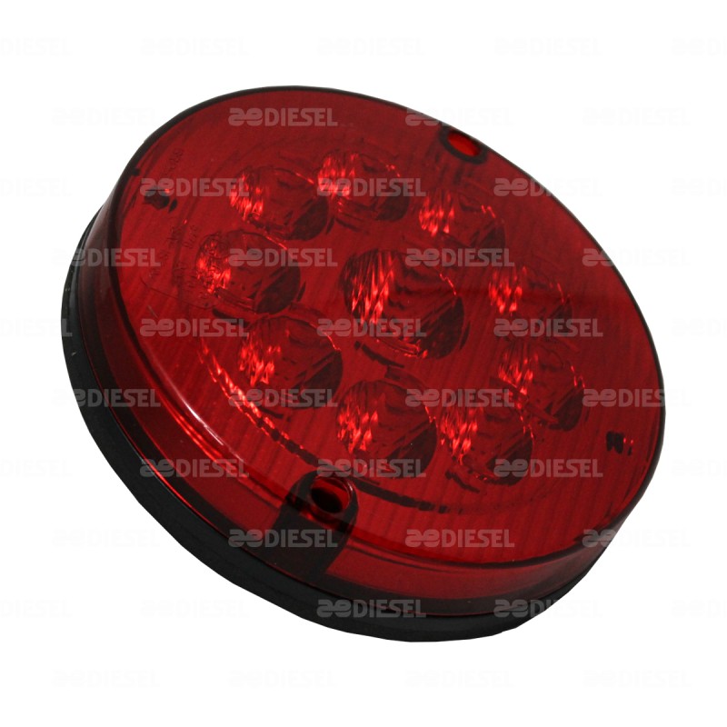 PLAFÓN 12V/24V LED ROJO 155MM 7615