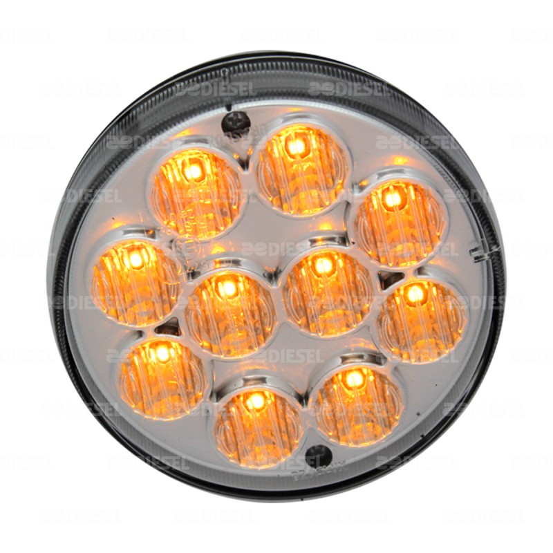 PLAFÓN 12V/24V LED ÁMBAR 95MM TORINO M/C
