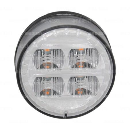 PLAFÓN 12V/24V LED ÁMBAR MICA CRIST 70MM