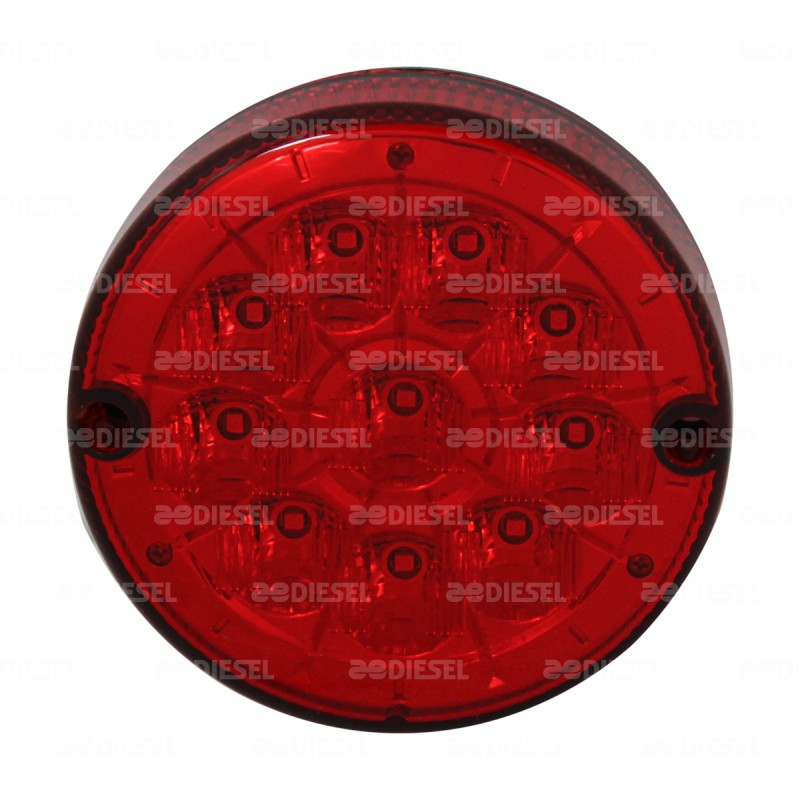 PLAFÓN 12V/24V LED ROJO CUARTO/STOP 110MM