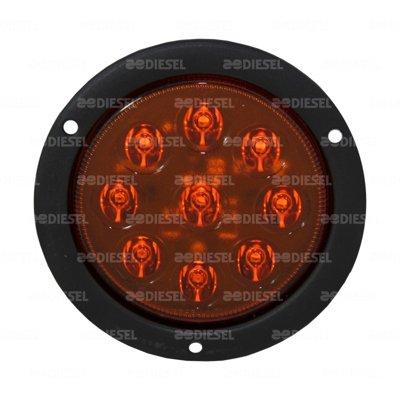 PLAFÓN 12V/24V LED ÁMBAR 4" REMACHE