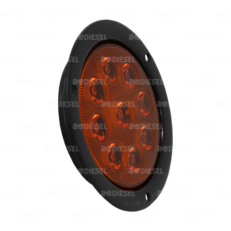 PLAFÓN 12V/24V LED ÁMBAR 4" REMACHE