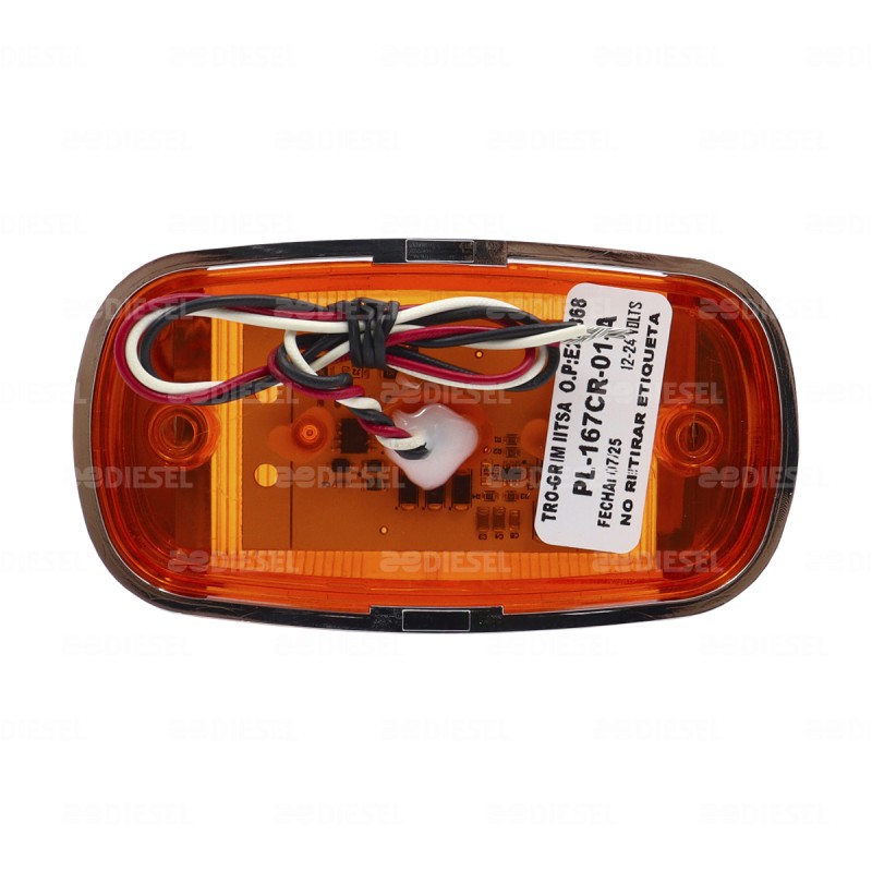 PLAFÓN 12/24V LED ÁMBAR LATERAL BAJA/ESTROBO