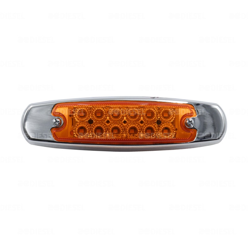 PLAFÓN 12/24V 12 LED 6038 ÁMBAR ESTROBO
