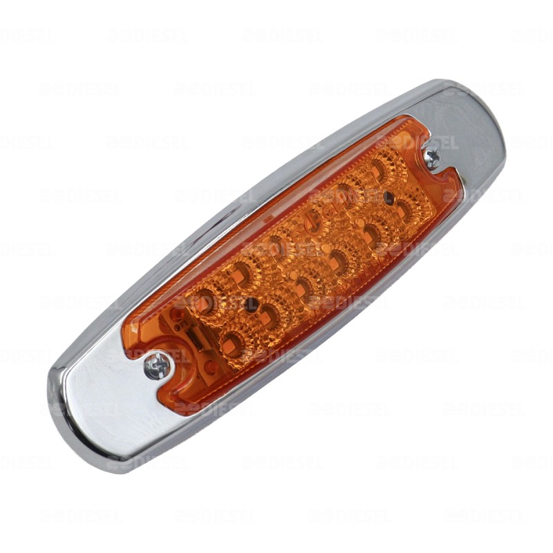 PLAFÓN 12/24V 12 LED 6038 ÁMBAR ESTROBO