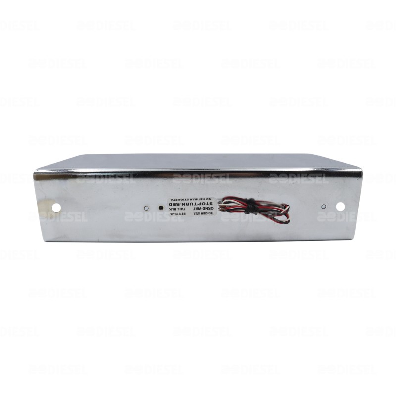 PLAFÓN 12/24V 60 LED BLINDADO ROJO/ÁMBAR CROMADO ESTROBO