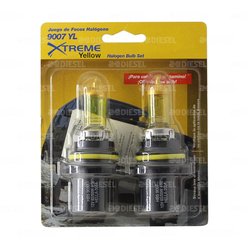 FOCO 9007 12V 65W/55W YELLOW LIGHT + 0.5
