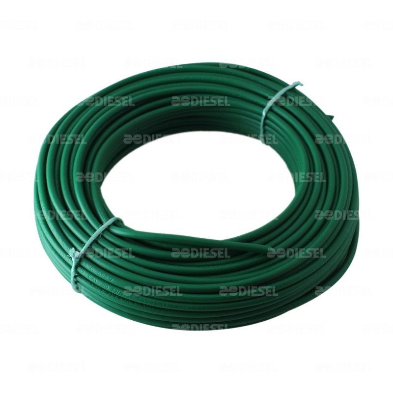 CABLE #10 PLASTICO FLEX ROLLO 30MTS VERD