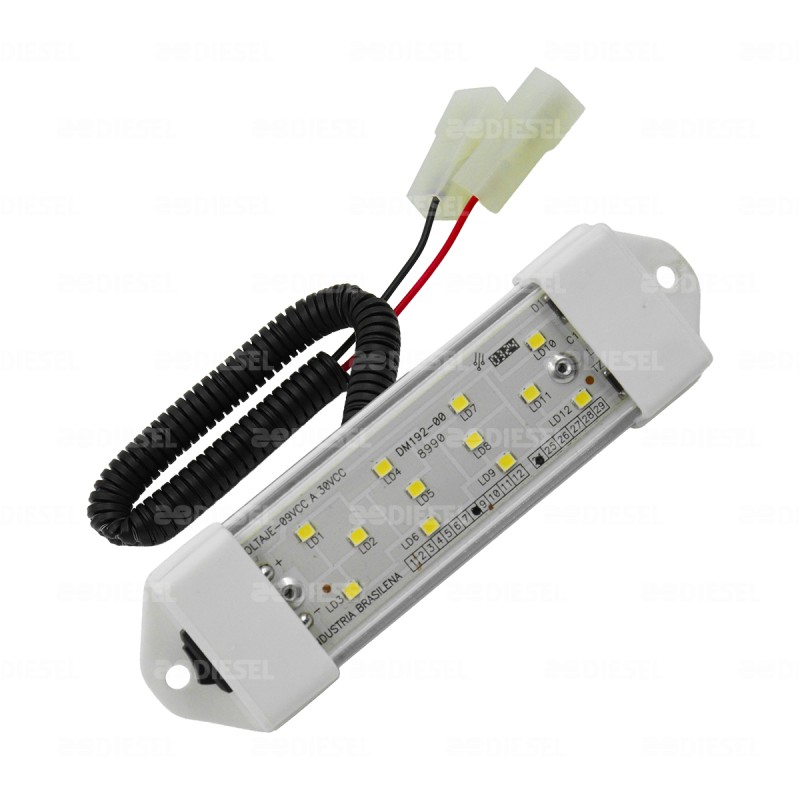 LÁMPARA 9V/30V 12 LED BLANCO CON INTERRUPTOR