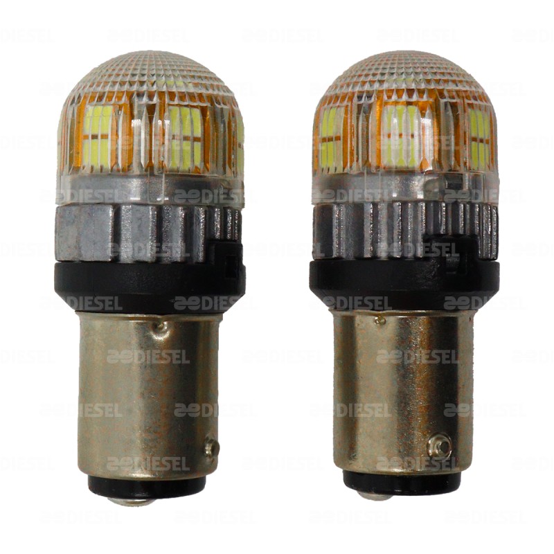 FOCO 1034 12/24V LED BLANCO 2P PD BAY15D JGO/SET