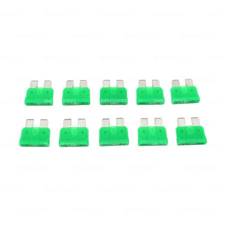 FUSIBLE 30A CLAVIJA VERDE KIT 10PZAS