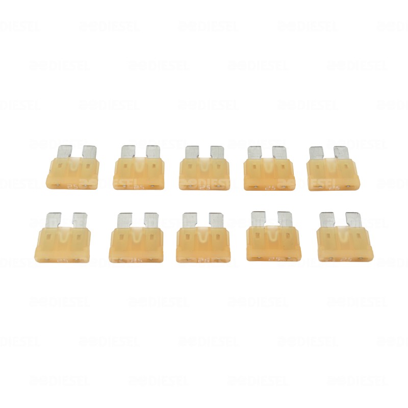 FUSIBLE 25A CLAVIJA CLARO KIT 10PZAS