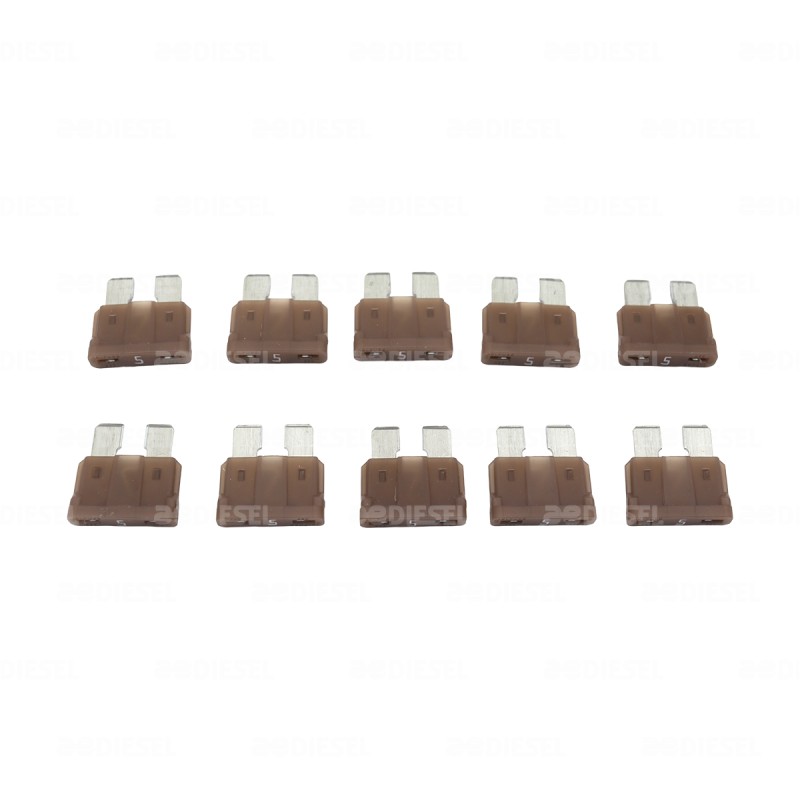 FUSIBLE 5A CLAVIJA CAFÉ KIT 10PZAS