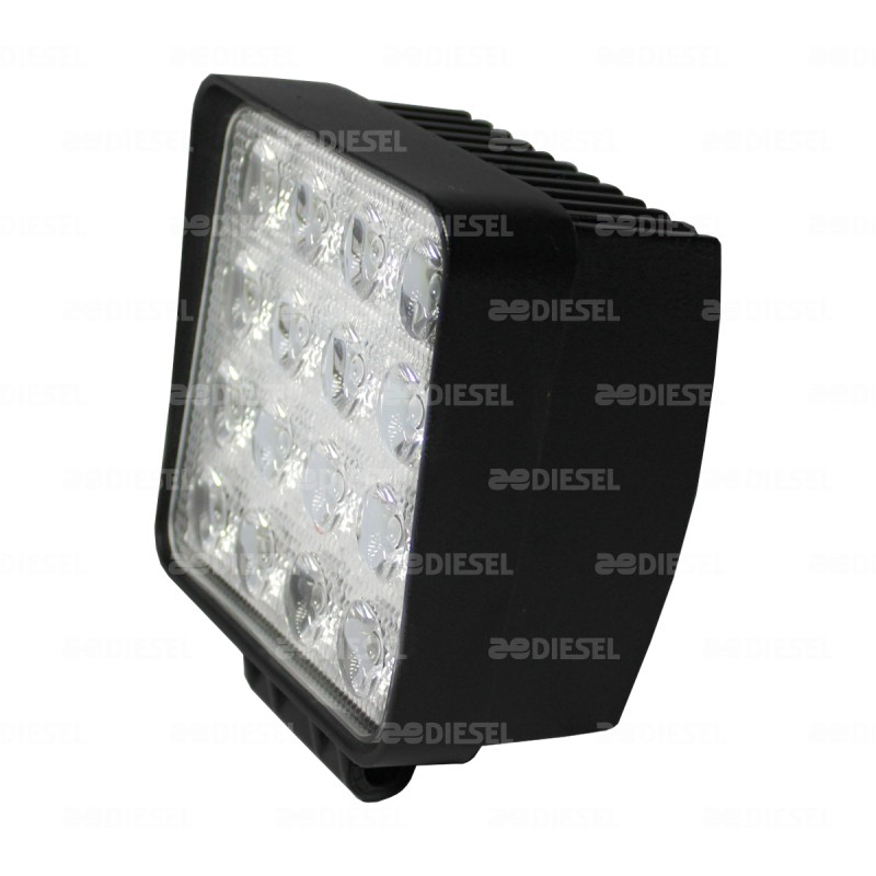 FARO 12V/24V 16 LEDS BLANCO CUADRA ANCHO 1PZ