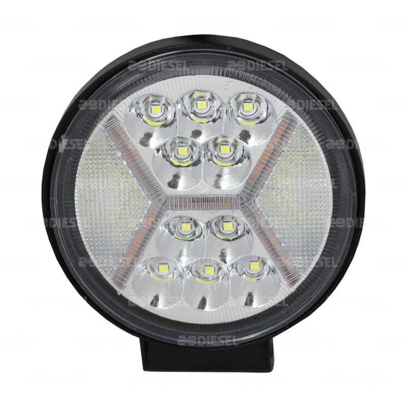 FARO 10V/30V LED 110mm ÁMBAR ESTROBO/BLANCO
