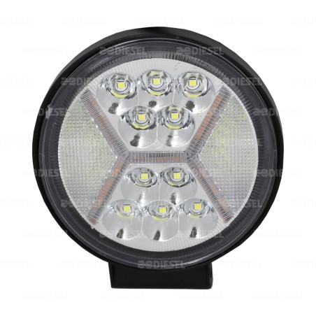 FARO 10V/30V LED 110mm ÁMBAR ESTROBO/BLANCO