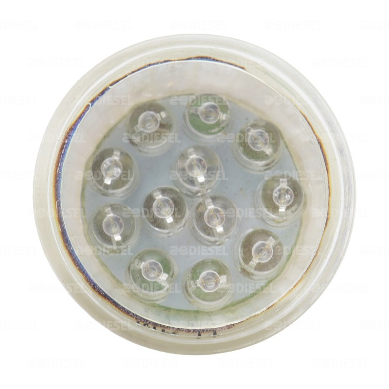 FOCO MR11 24V 12 LED AZUL CHINA