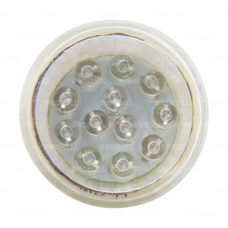 FOCO MR11 24V 12 LED AZUL CHINA