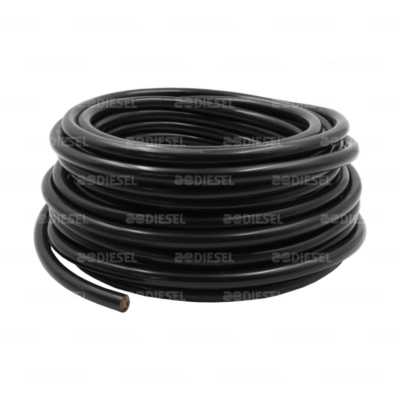 CABLE #1 CERO NEGRO PLASTICO ROLLO 10MTS