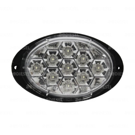 PLAFÓN 12V 9LED CRISTAL OVALADO AYCO
